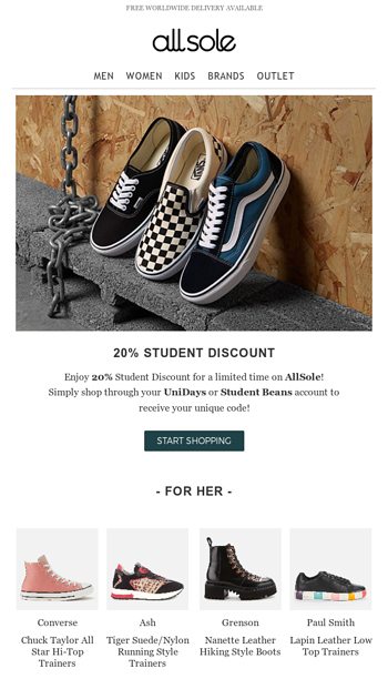 student discount shoes