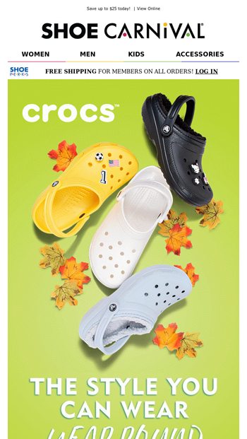 shoe carnival kids crocs