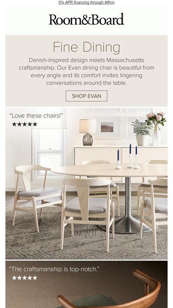 Top-rated, artisan-crafted Evan dining chair - Room & Board Email Archive