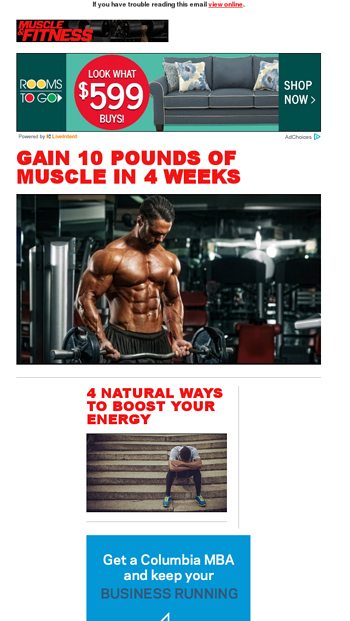 The 4 Week Plan To Gain 10 Pounds Of Muscle Muscle Fitness Email Archive