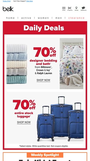 belk biltmore luggage
