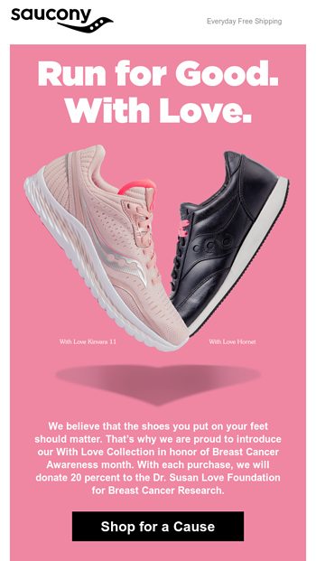 saucony breast cancer shoes