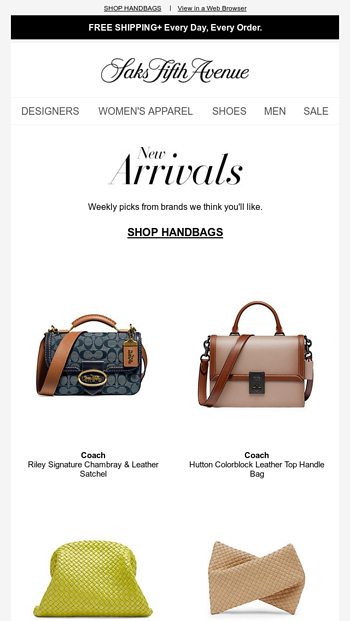 All-New Coach & More Items - Saks Fifth Avenue Email Archive