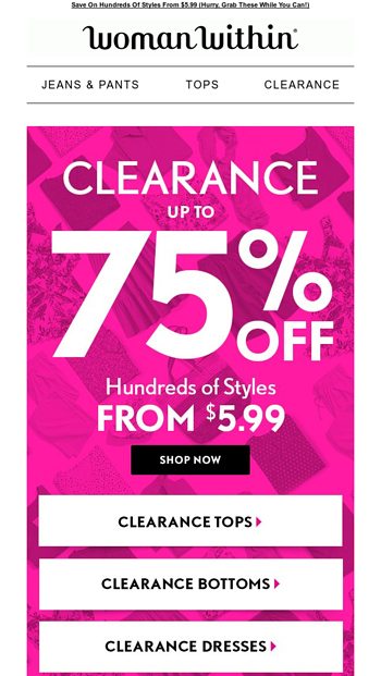 woman within clearance tops