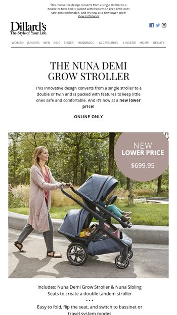 nuna stroller dillards