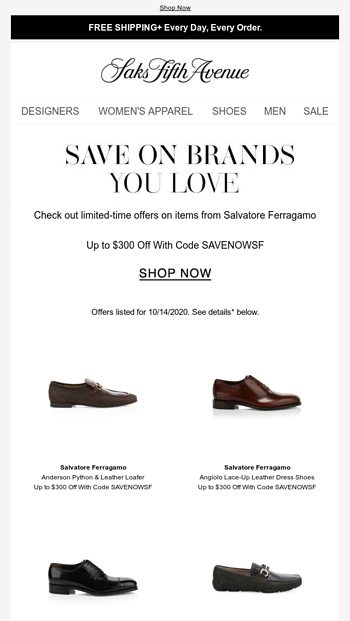 saks fifth avenue salvatore ferragamo