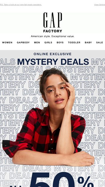 gap mystery deals