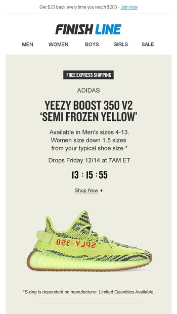 Yeezy 'Semi-Frozen Yellow' details 
