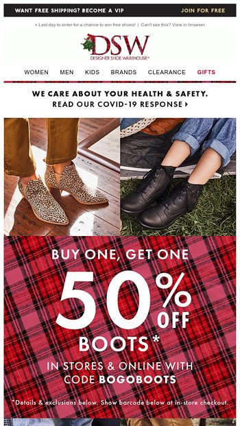 Want half off boots? - DSW Email Archive