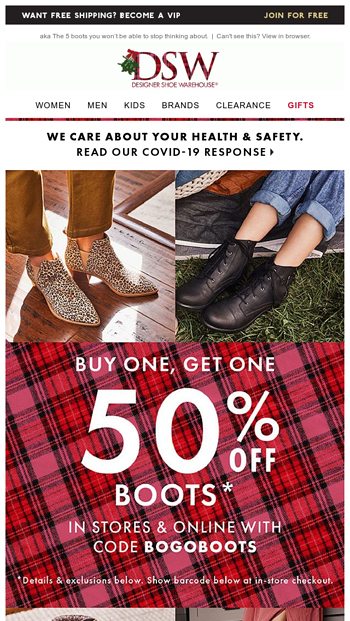 dsw plaid boots