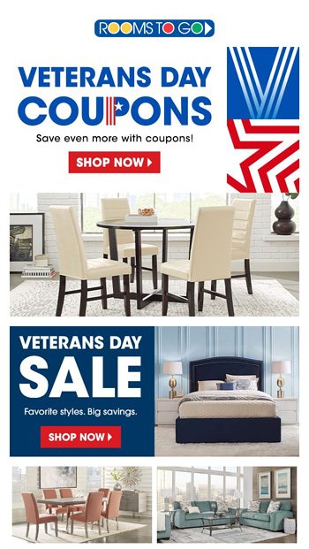 Rooms to go veterans day deals sale