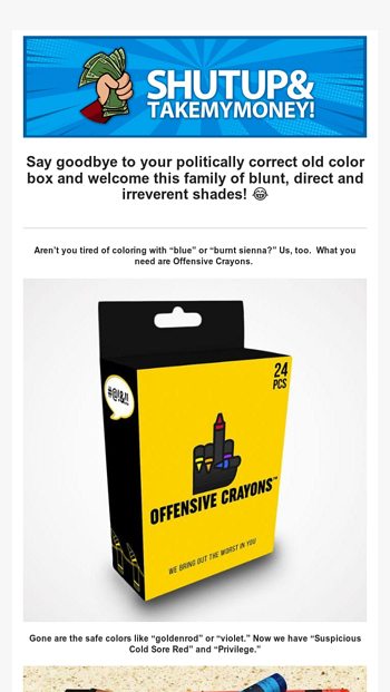 The world's most offensive crayons! - ShutUpAndTakeMyMoney