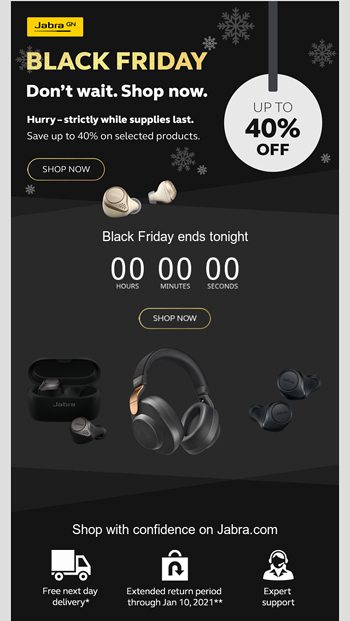 Hurry ndash Black Friday ends tonight Up to 40 off