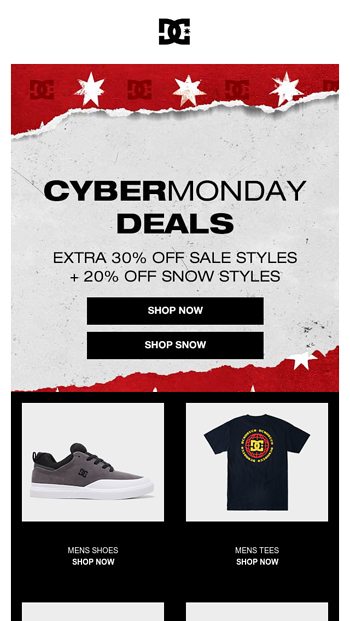 dc shoes cyber monday sale