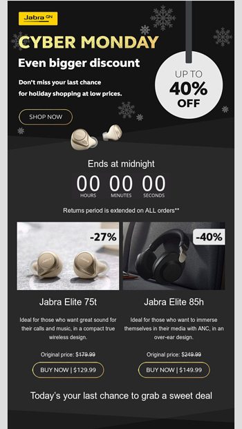 Last day Save up to 40   sale ends at midnight 
