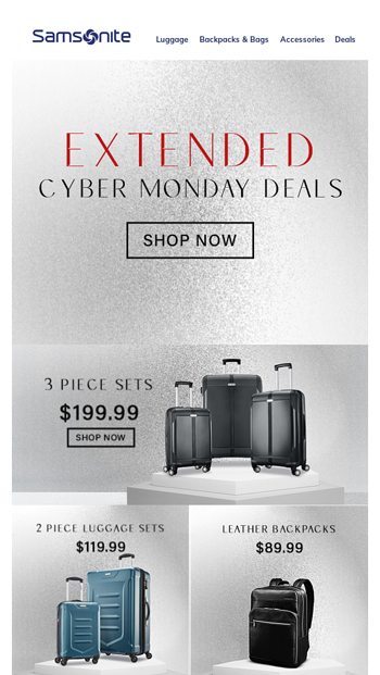 samsonite cyber monday