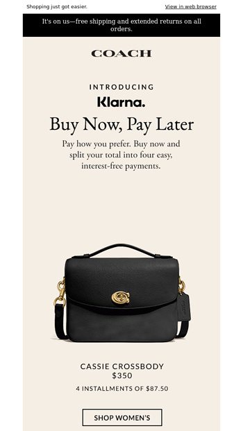 buy now pay later coach bags