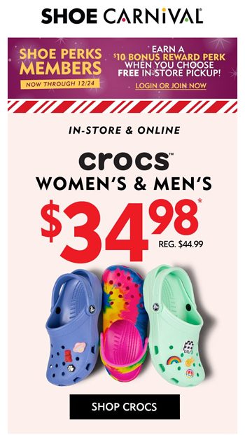 crocs store pickup