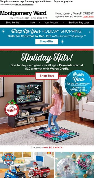 montgomery ward toys