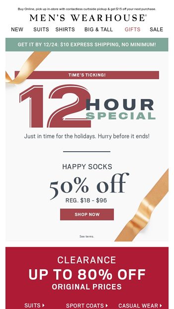 Today 50 Off Happy Socks Clearance Up To 80 Off Men S Wearhouse Email Archive