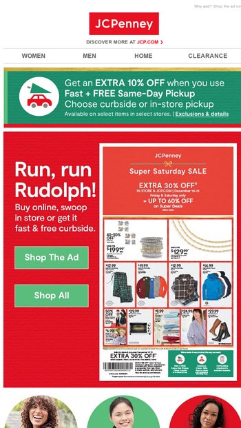 Rush to it! EXTRA 40% off in store + 50-70% online Clearance - JCPenney  Email Archive