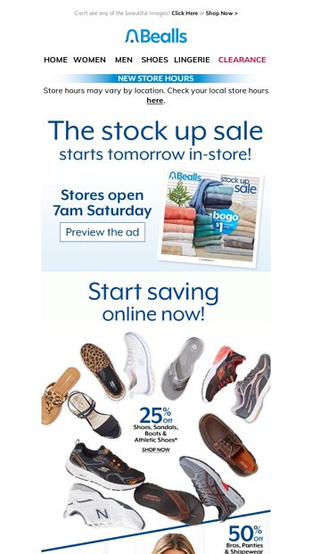 bealls clearance shoes