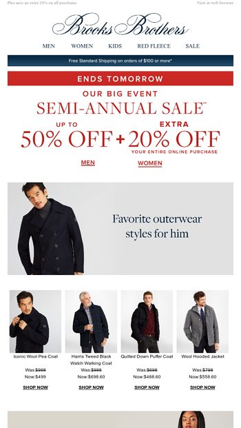 brooks brothers outerwear sale