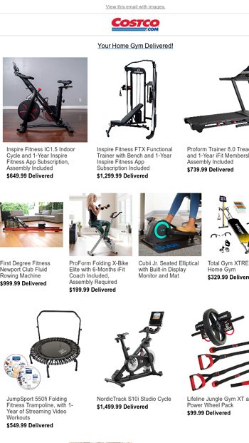 3885636 costco wholesale your home gym