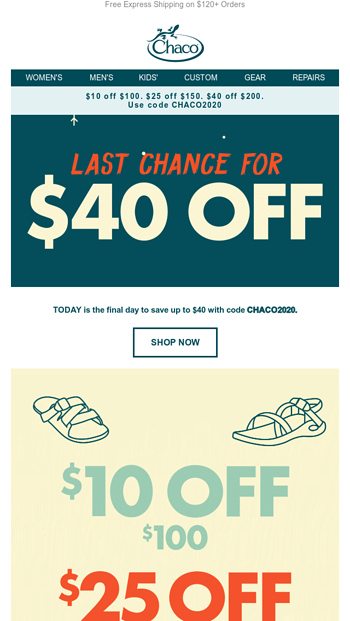 LAST DAY for up to 40 off Chaco Email Archive