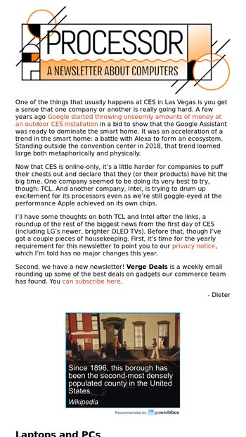  CES Day 1 TCL takes its shot and Intel hunkers down