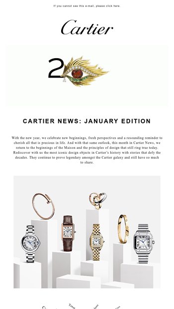 Cartier Email Newsletters