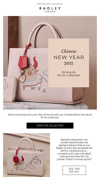 Radley chinese new year on sale bag