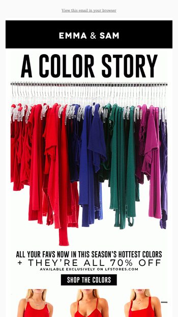 Shop Your Favs in This Seasons Hottest Colors