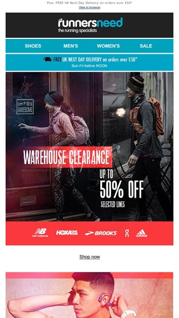 brooks warehouse clearance