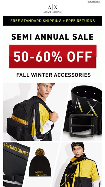 armani exchange free shipping