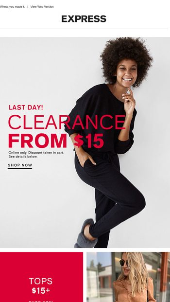 express tops clearance