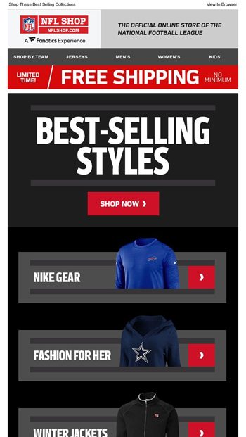 nfl gear free shipping