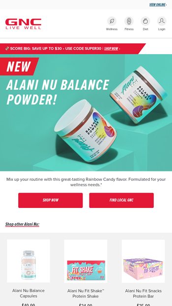 gnc alani nu balance