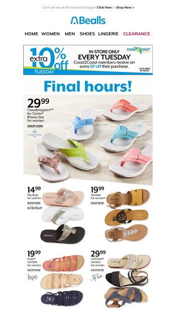bealls sandals