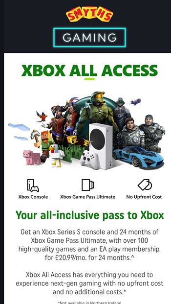 Xbox all access deals smyths