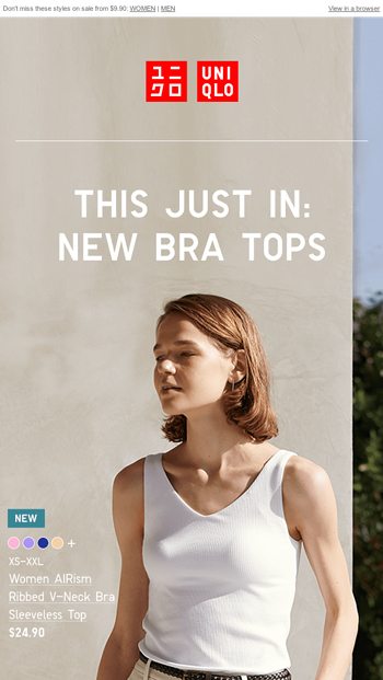 New top styles! Spring bra tops and polos to wear now - Uniqlo USA