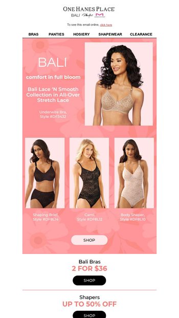 So Comfy! Bali Lace 'N Smooth in Breathable Stretch Lace - OneHanesPlace  Email Archive