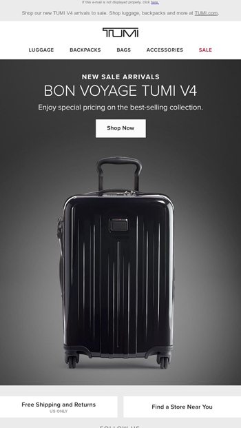 tumi v4 sale