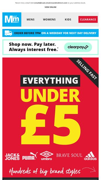  Everything UNDER pound5 