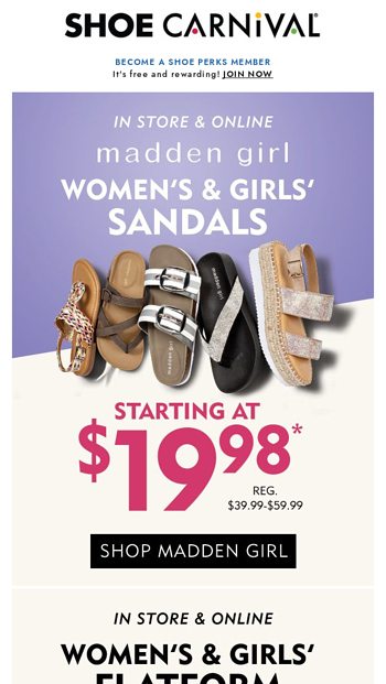 Shoe carnival sale madden girl sandals