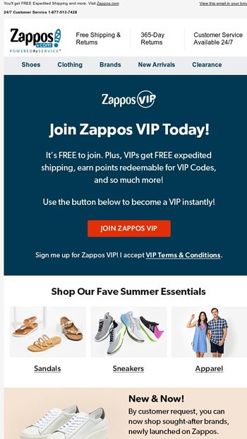 zappos free expedited shipping