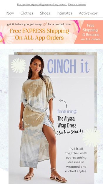 free people alyssa wrap dress