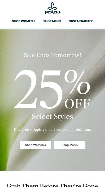 Hurry 25 Off Ends Tomorrow