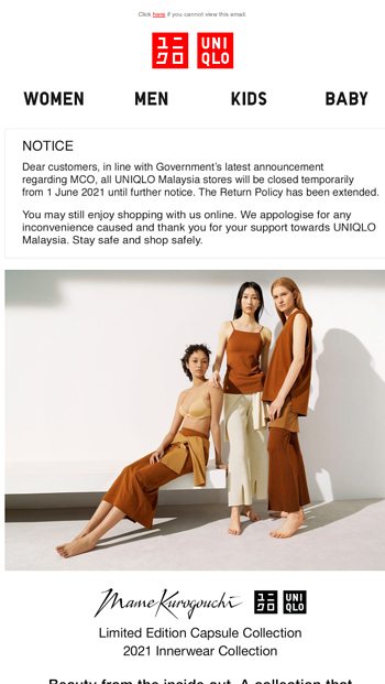 WOMEN's Innerwear Collection Kids' Innerwear｜UNIQLO Malaysia