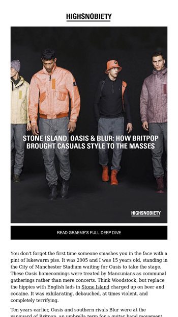 How Britpop Brought Casuals Style To The Masses - Highsnobiety Email ...